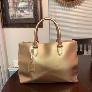 Lauren Ralph Lauren Metallic Gold Handbag